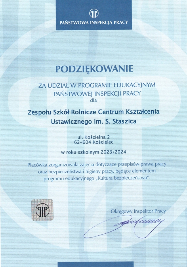 podziekowanie